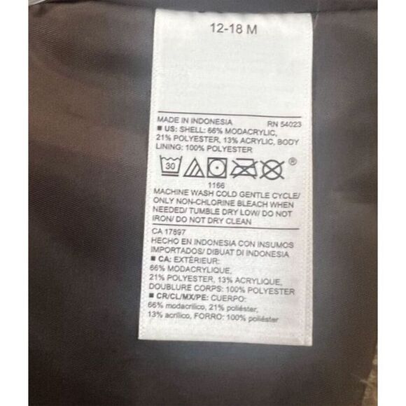 Old Navy Girls Toddler Soft Faux Fur Vest Size 12-18 Months Brown Sleeveless - Picture 6 of 8